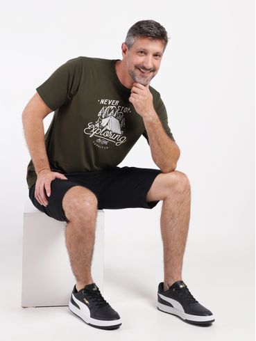 Bermuda Sarja Masculina PRETO