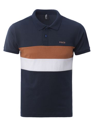 Polo Manga Curta Masculina MARINHO