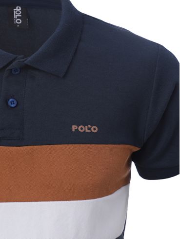 Polo Manga Curta Masculina MARINHO