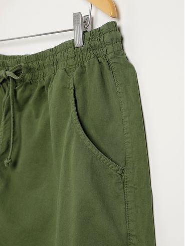 Short Sarja Plus Size Feminino VERDE