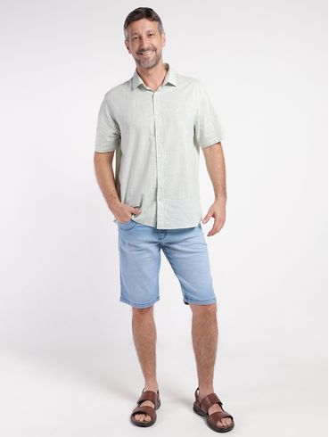 Bermuda Jeans Masculina AZUL