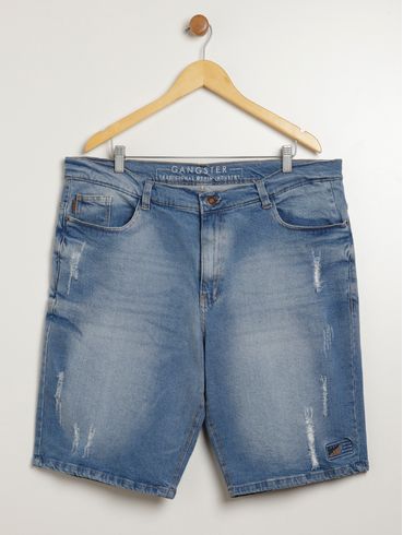 Bermuda Jeans Gangster Plus SIze Masculina AZUL