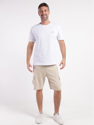 Bermuda Malha Cargo Masculina AREIA