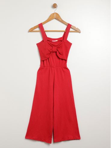 Macacão Juvenil Para Menina - VERMELHO