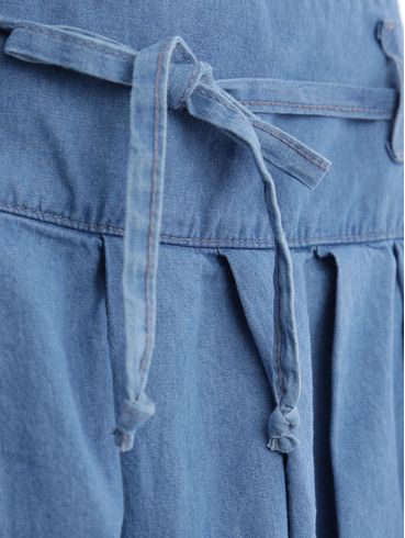 Short Saia Jeans Feminino AZUL