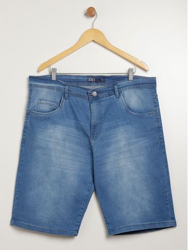 Bermuda Jeans Plus Size Masculina AZUL
