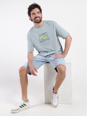 Bermuda Jeans Masculina AZUL