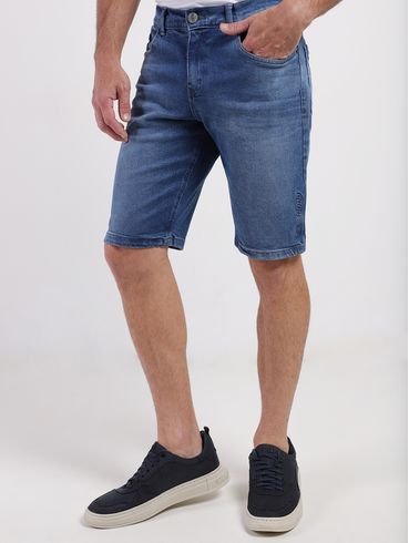 Bermuda Jeans Gangster Masculina AZUL