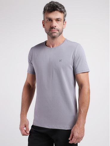 Camiseta Básica Eletrón Masculina CINZA