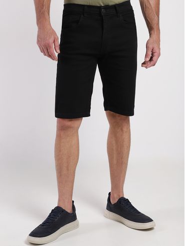 Bermuda Jeans Gangster Masculina PRETO