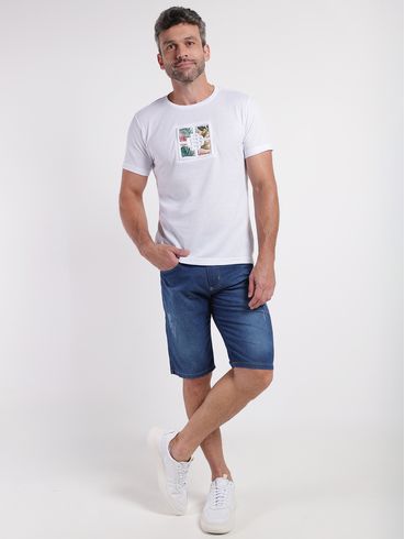 Bermuda Jeans Masculina AZUL