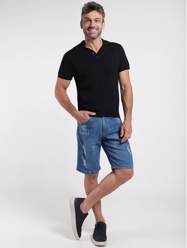 Bermuda Jeans Masculina AZUL
