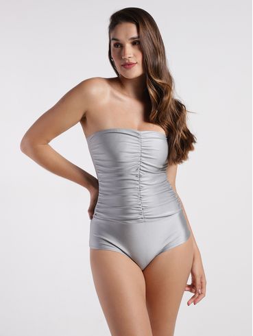 Body Acetinado Autentique Feminino PRATA