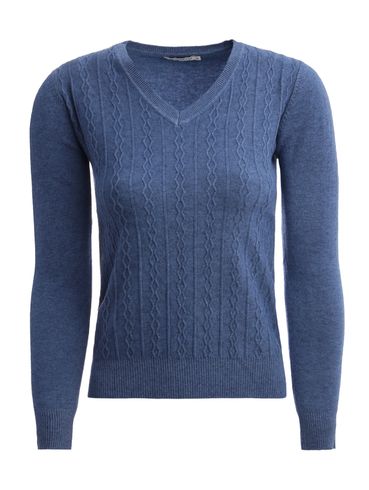 Blusa Tricot Manga Longa Feminina AZUL CLARO