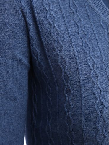 Blusa Tricot Manga Longa Feminina AZUL CLARO