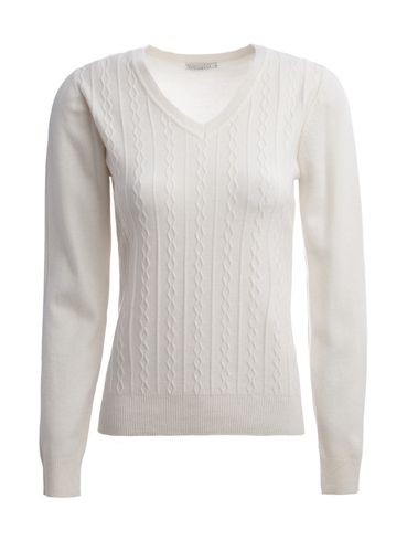 Blusa Tricot Manga Longa Feminina OFF WHITE