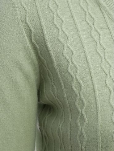 Blusa Tricot Manga Longa Feminina VERDE CLARO