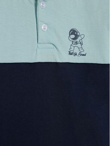 Camiseta Manga Longa Infantil Para Menino - AZUL