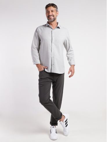 Camisa Manga Longa Elétron Masculina CINZA