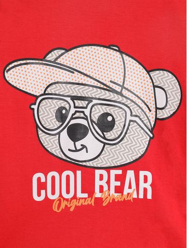 Camiseta Manga Longa Infantil Para Menino - VERMELHO
