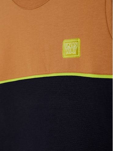 Camiseta Manga Longa Infantil Para Menino - CARAMELO/MARINHO