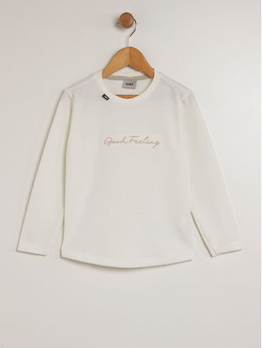 Camiseta Manga Longa Infantil Para Menino - MESCLA