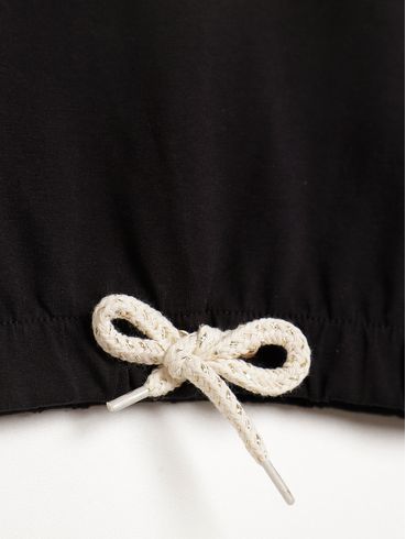 Blusa Manga Longa Infantil Para Menina - PRETO