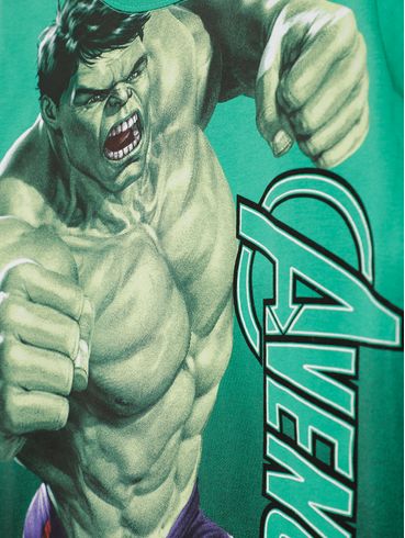 Camiseta Hulk Infantil Para Menino - VERDE