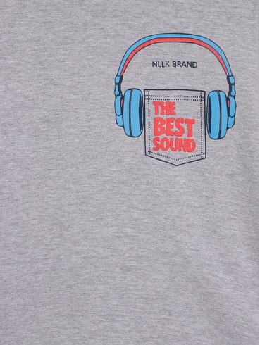 Camiseta Manga Longa Infantil Para Menino - MESCLA