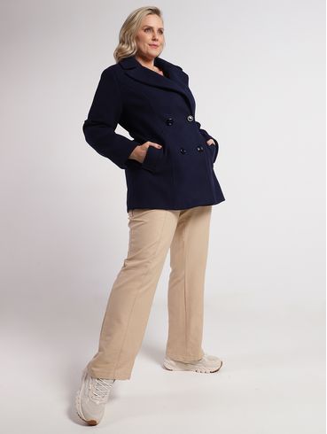 Casaco Alongado Plus Size Feminino MARINHO
