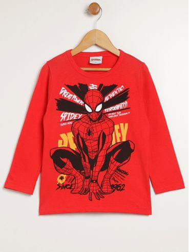 Camiseta Homem Aranha Infantil Para Menino - VERMELHO