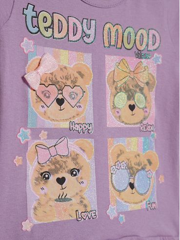 Blusa Manga Longa Infantil Para Menina - LILAS