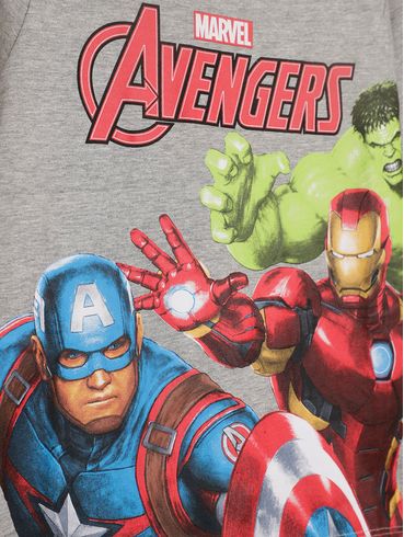 Camiseta Vingadores  Infantil Para Menino - CINZA