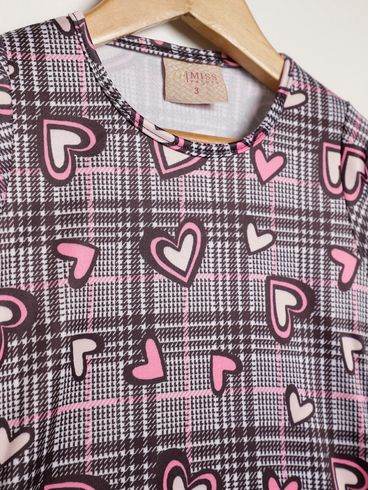 Blusa Manga Longa Térmica Infantil Para Menina - PRETO