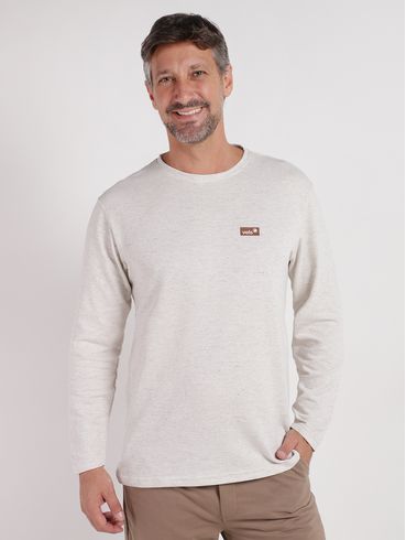 Camiseta Manga Longa Vels Masculina NATURAL