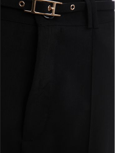 Calça Reta Alfaiataria Eagle Rock Feminina PRETO