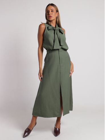 Blusa Regata Alfaiataria Autentique Feminina VERDE