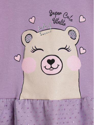 Blusa Manga Longa Infantil Para Menina - LILAS