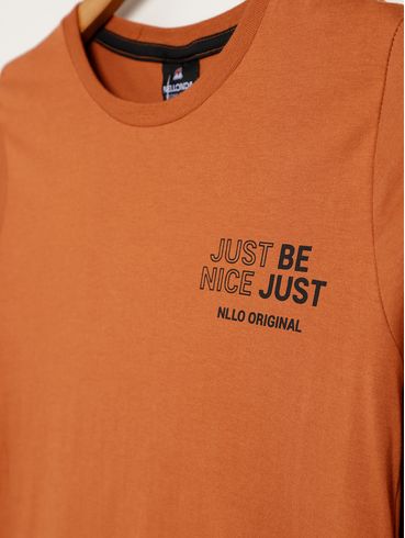 Camiseta Manga Longa Juvenil Para Menino - MARROM