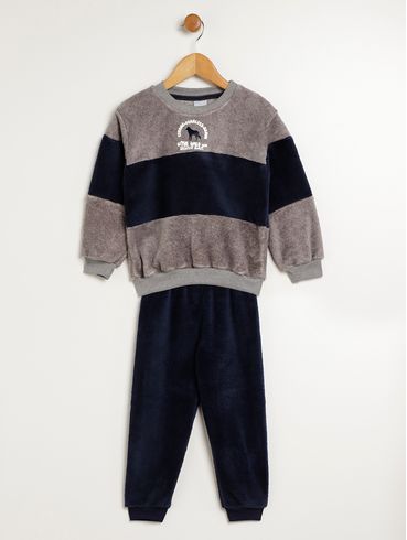 Conjunto Longo Infantil Para Menino - MESCLA ESCURO
