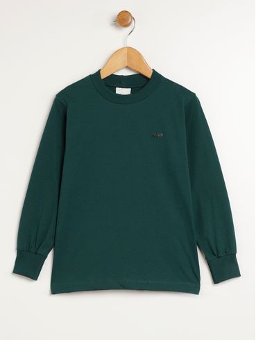 Camiseta Manga Longa Infantil Para Menino - VERDE