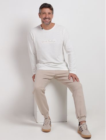 Calça Moletom Jogger Masculina AREIA