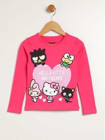 Blusa Hello Kitty Infantil Para Menina - ROSA