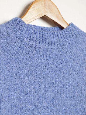 Blusão Tricot Infantil Para Menina - AZUL