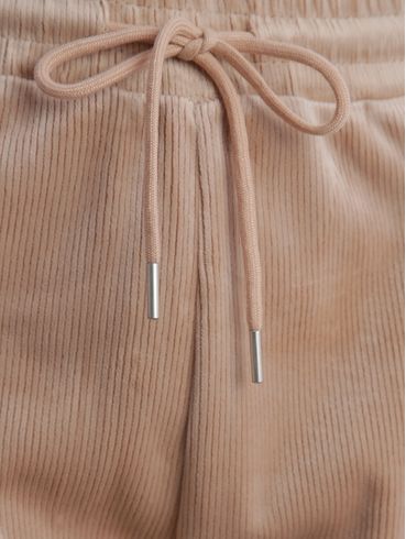 Calça Veludo Reta Feminina AREIA