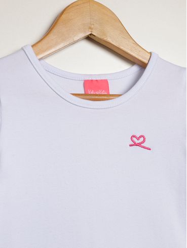 Blusa Manga Longa Infantil Para Menina - BRANCO