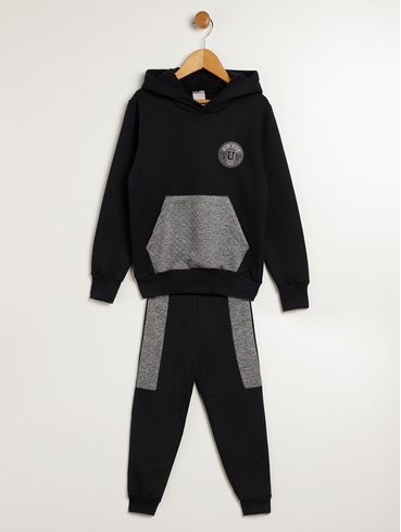 Conjunto Longo Infantil Para Menino - PRETO