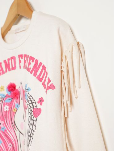 Moletom Kid + Infantil Para Menina - BEGE