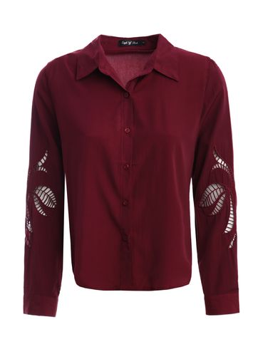 Camisa Bordado Vazado Eagle Rock Feminina VINHO