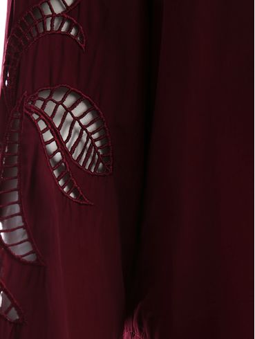 Camisa Bordado Vazado Eagle Rock Feminina VINHO